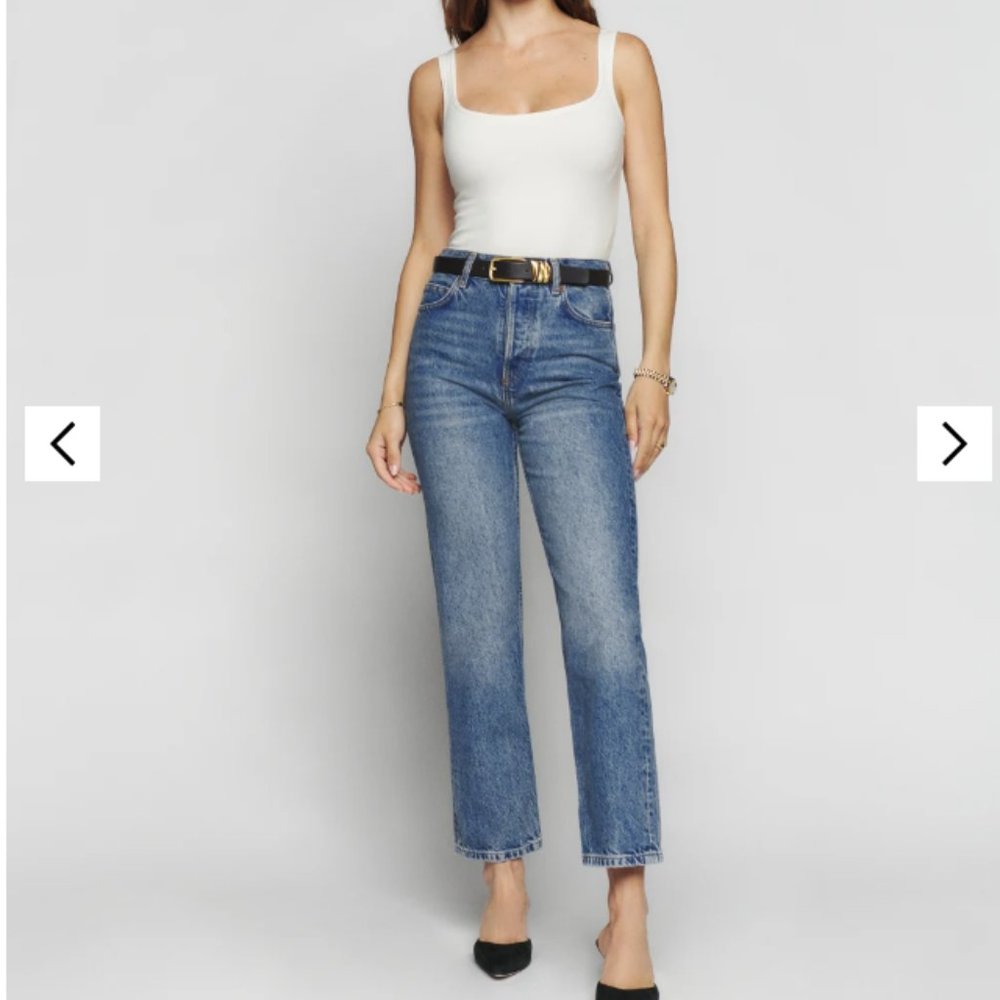 Reformation Cynthia High Rise Straight Jeans